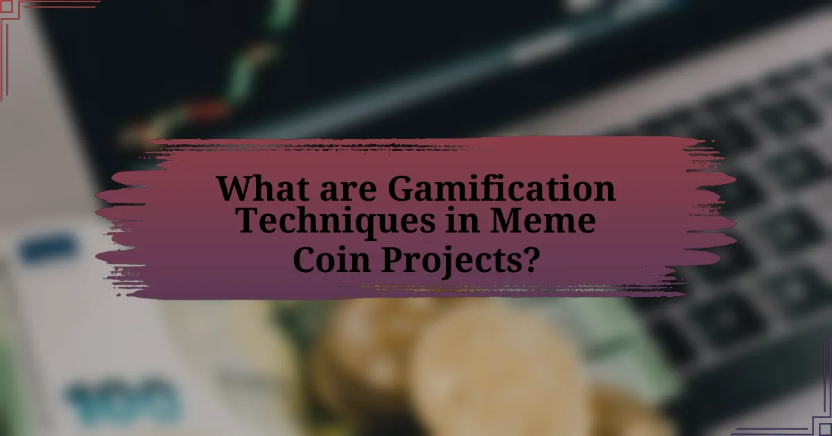 What are Gamification Techniques in Meme Coin Projects?