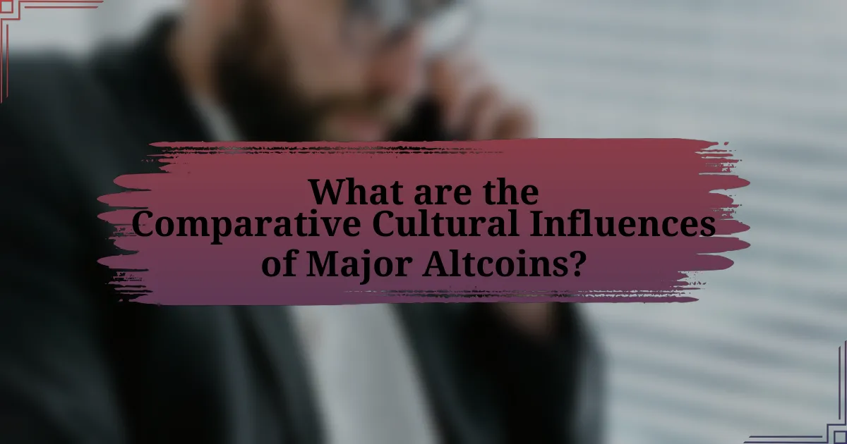 What are the Comparative Cultural Influences of Major Altcoins?