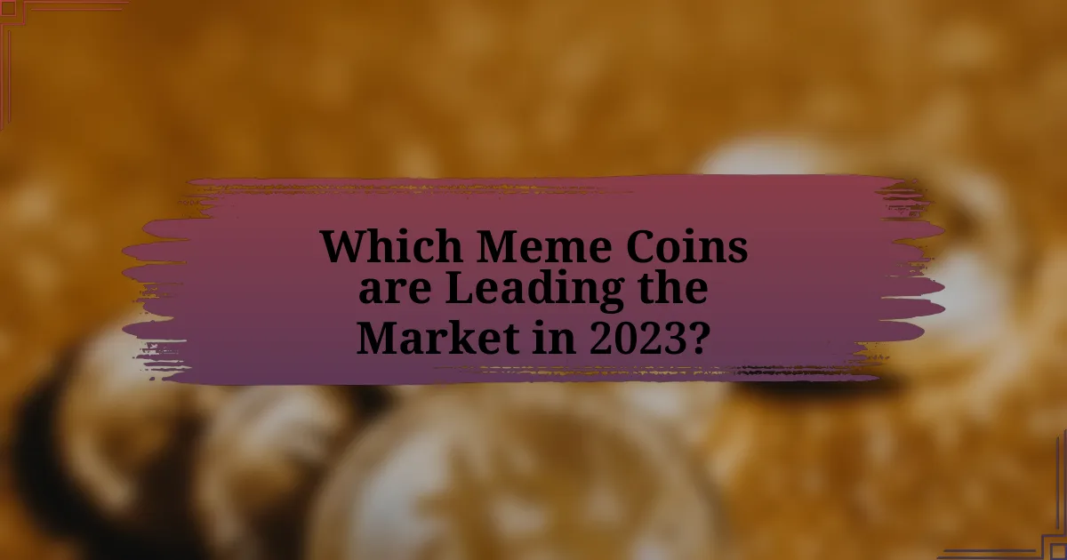 Which Meme Coins are Leading the Market in 2023?