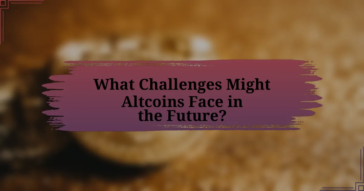 What Challenges Might Altcoins Face in the Future?