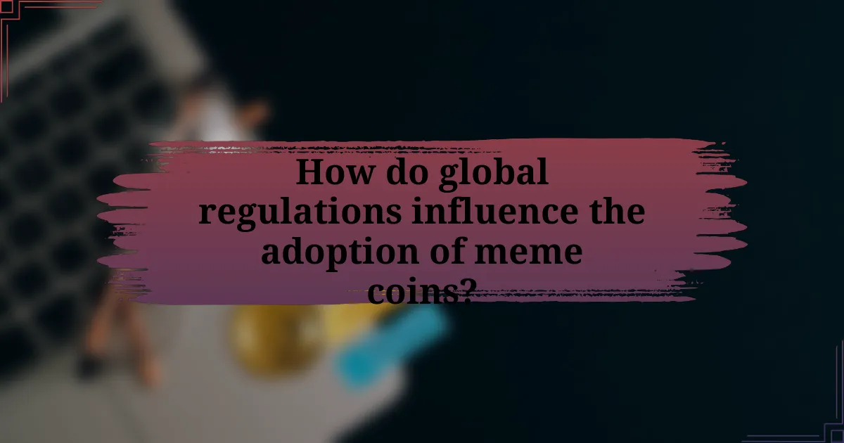 How do global regulations influence the adoption of meme coins?